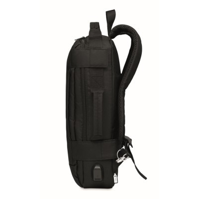 Mochila portátil con asa acolchada y bolsillo lateral